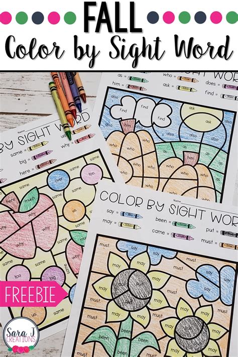 fall color by sight word|fall color by sight pdf.